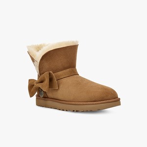 Ugg Suede Mini Bow Klassiska Stövlar Dam Bruna (156723PZH)